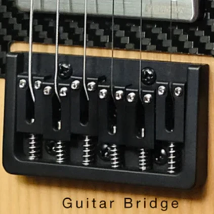 Custom Machined Aluminum Bridge with Brass Saddle - Guitar