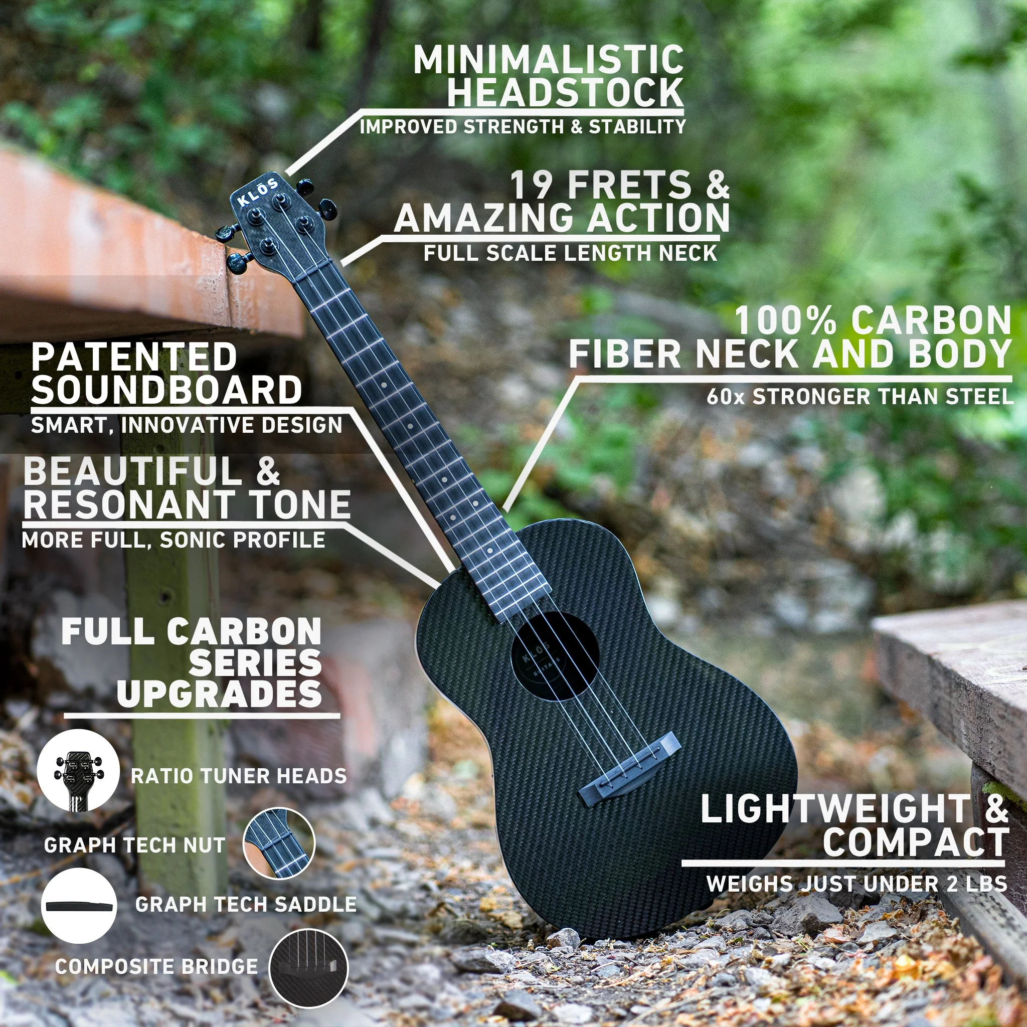 Full Carbon Tenor Ukulele (Refurbished) - Image 3