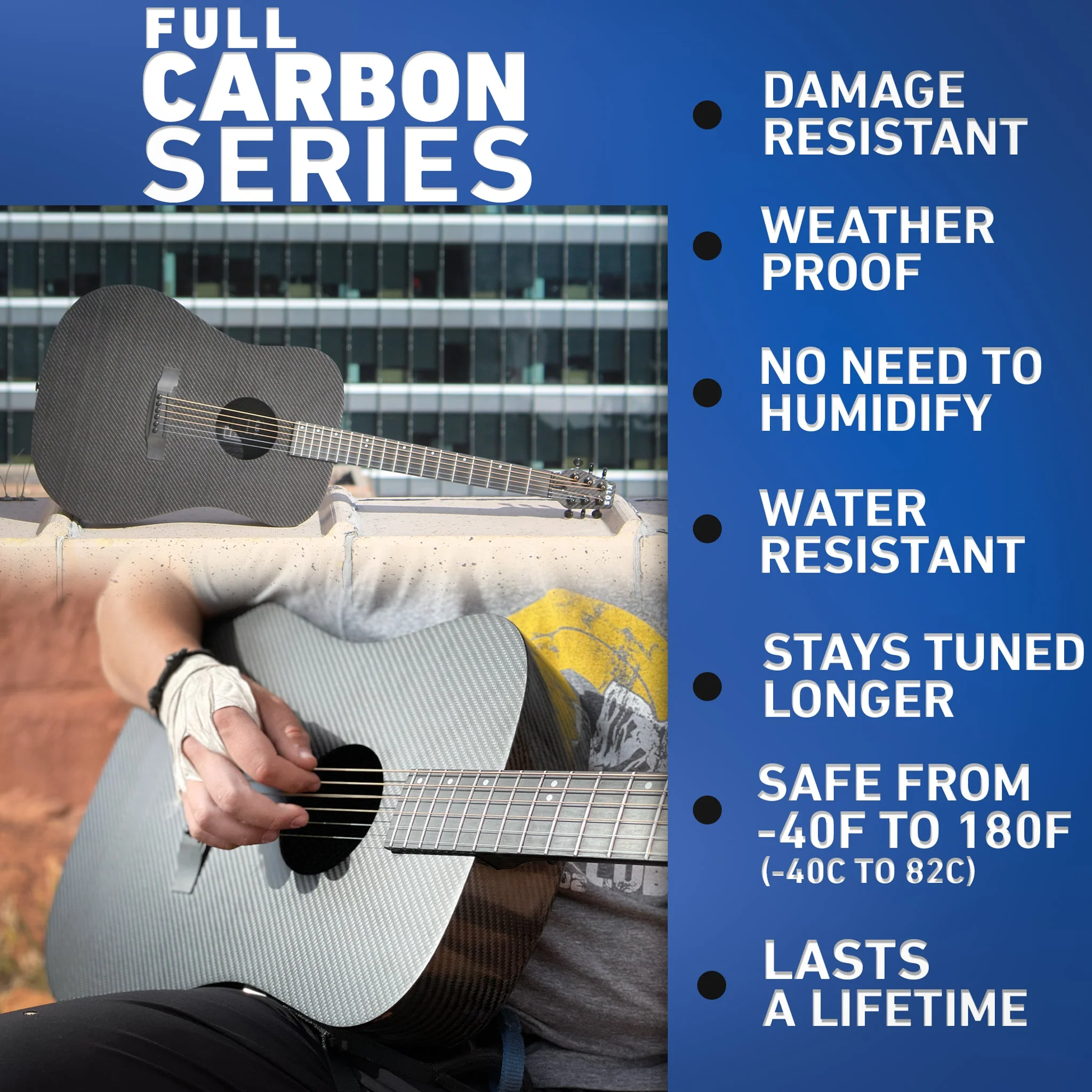 Full Carbon Dreadnought Guitar (Refurbished) - Image 4