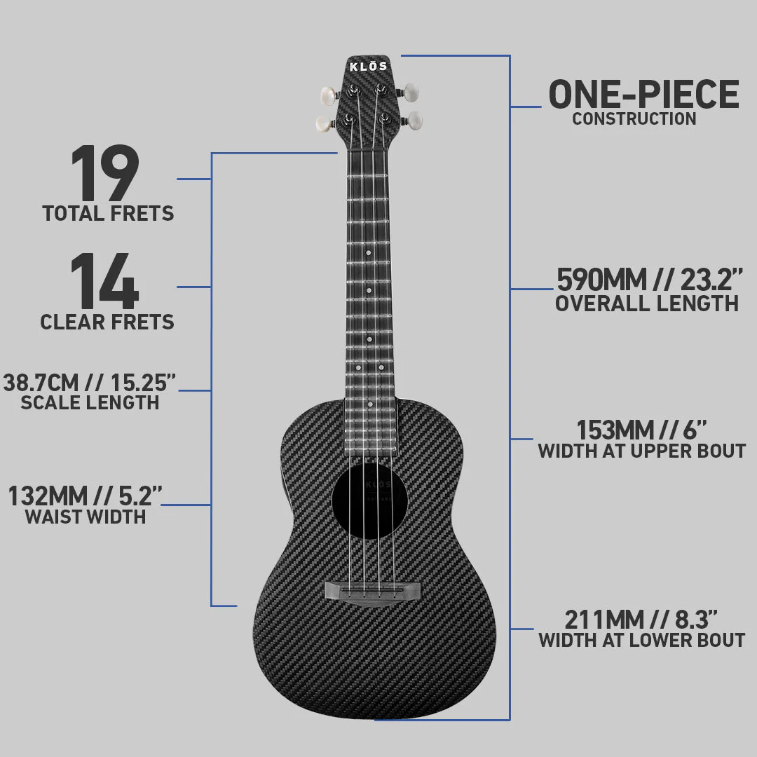 Full Carbon Concert Ukulele (Refurbished) - Image 6