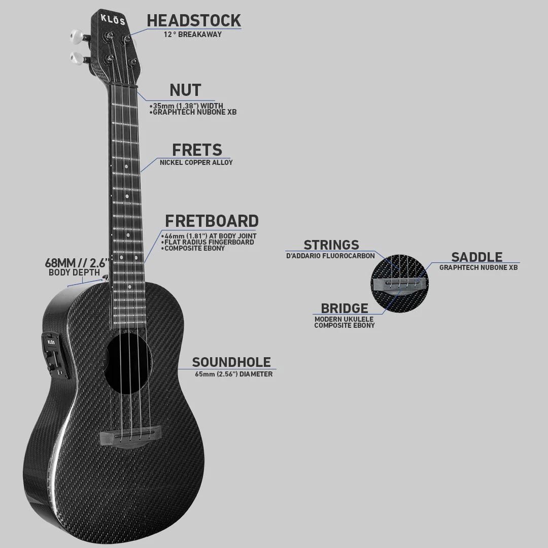 Full Carbon Concert Ukulele (Refurbished) - Image 7